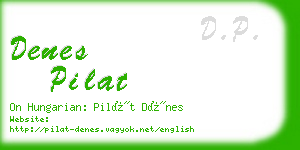 denes pilat business card